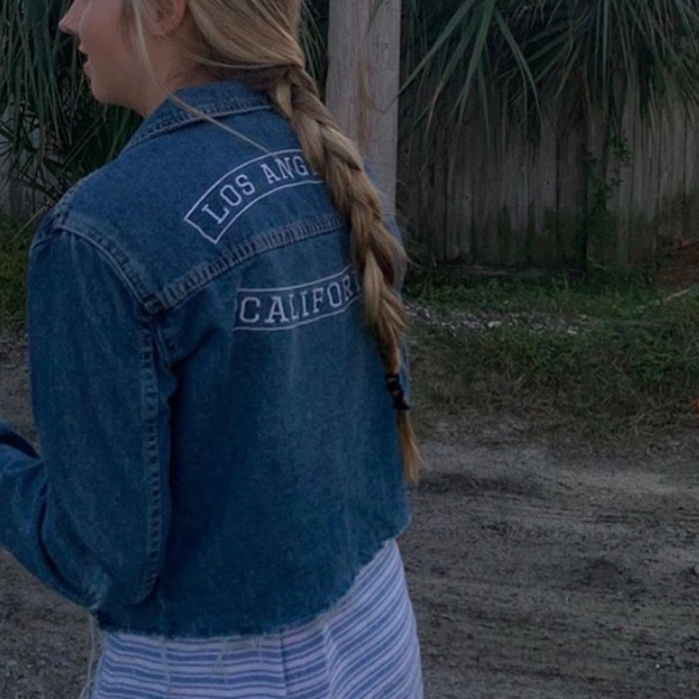 cropped jean jacket